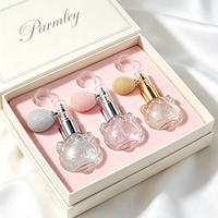 Nouveau design – Flacon de parfum vide en verre de 10 ml en forme de chat, mignon, avec pulvérisateur à air et poudre scintillante