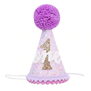 Baby 1st Birthday Hat Butterfly Crown Children's <b>Graduation</b> Valentine's Day <b>Decoration</b> 3D Fur Ball <b>Party</b> Photo Props - Product Image 4