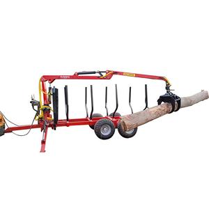 Remorque en <span class=keywords><strong>bois</strong></span> hydraulique de débardeur de quadruple de transporteur d'exploitation <span class=keywords><strong>forestière</strong></span> d'atv de forêt de Offre Spéciale avec le tracteur de crochet de crochet de crochet - Product Image 1