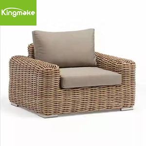 بيع مباشر من المصنع مع وسادين للترفيه في الهواء الطلق مجموعة حديقة الروطان صالة أثاث أريكة من الخوص - Product Image 4