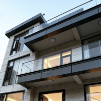 Panneau de revêtement mural en aluminium thermolaqué décoratif, ignifuge, pour la façade des villas, des maisons et la conception de devantures de magasins