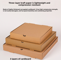 Boîtes à pizza carrées pliables, écologiques, jetables, recyclables, avec logo personnalisé
