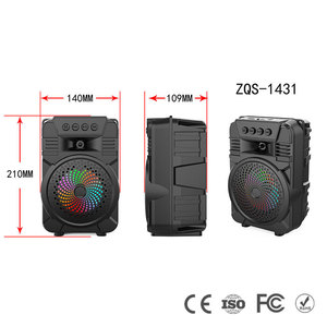 Redwingy ลำโพง ZQS1431 4นิ้วดีไซน์กล่องลำโพง8W 1200mAh DJ สตูดิโอมีไฟหลากสี USB BT ลำโพงปาร์ตี้สไตล์ใหม่ - Product Image 4