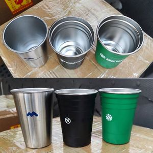 Gobelets réutilisables en acier inoxydable hexagonaux dorés arc-en-ciel de 300 ml, 350 ml et 500 ml (16 oz) pour la bière, les fêtes, les jeux et la famille - Product Image 4