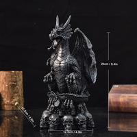Ornement en résine Gargoyle pour Halloween, œuf de dinosaure, base en résine de lave, décoration