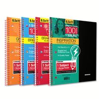 Carnet A4 à spirale trois trous avec couverture en PP et pochettes de pagination pour étudiants américains