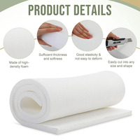 Panneau en mousse de polyuréthane blanc hautement élastique, découpable, rembourrage en mousse souple pour doublure de boîte cadeau, protection