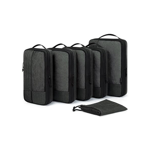Lot de cubes de compression étanches en <span class=keywords><strong>gros</strong></span>, légers, avec logo personnalisé, sacs de rangement de voyage fonctionnels <span class=keywords><strong>pour</strong></span> vêtements - Product Image 1