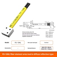AKUSENSE PT-10ML Japon Capteur à fibre optique à matrice traversante monté sur vis Interrupteur de détection de zone de réflexion diffuse infrarouge