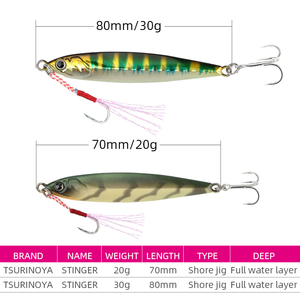 2020 Nuovo Tipo di Tsurinoya Richiamo di Pesca Stinger 20G/30G/40G Costiera Jig Ganci Lungo Casting acqua Salata Barca Sea Bass Esche - Product Image 3