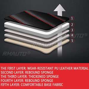 15 Fundas de Asiento de Cuero para Automóvil, Universales para SUV, Camionetas y Vans, 5D con Reposacabezas y Almohadas Lumbares para BMW/Golf - Product Image 6