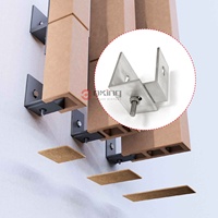 Clip de fixation réglable en terre cuite pour lamelles, support inférieur en aluminium en forme de L pour système de bardage