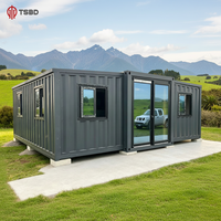 Cabane préfabriquée en conteneur de 20 pieds avec chambre à coucher, maison en conteneur extensible pour usage domestique