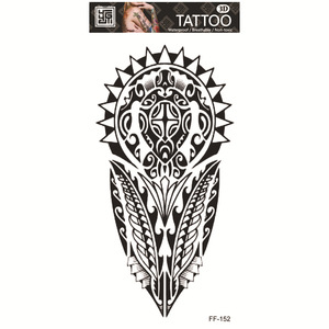 Autocollants de tatouage temporaire noir pour bras, imperméables, en papier indien, pour hommes et femmes, tenue de 3 à 5 jours - Product Image 2