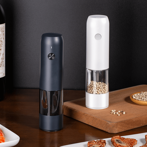 Upgraded Capacity Refillable USB Rechargeable Salt and <b>Pepper</b> Set Salt and <b>Pepper</b> Mill Set with Led Light - Product Image 2