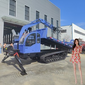 Vehículo de Transporte Multifuncional Pequeño con Orugas, Vehículo de Transporte con Orugas y Volquete, que Puede Equiparse con una Grúa - Product Image 4