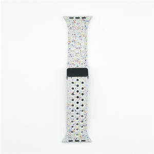 Compatible avec Apple Watch Ultra 9876543210 séries SE, bracelet de montre en silicone magnétique pliable bicolore coloré - Product Image 5