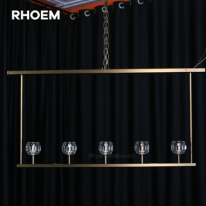 Lámpara Colgante RHOEM RH de 48 Pulgadas, Lineal, de <span class=keywords><strong>Cristal</strong></span> K9 y Latón Sólido, para Venta al Por Mayor - Product Image 2