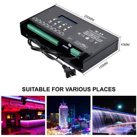 Controlador de Píxeles LED M-A8 de 8 Puertos Artnet DMX a SPI, Compatible con Tarjeta SD, Consola DMX512