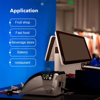 Système de point de vente Windows automatique à double écran tactile I3/I5 Restaurant Retail POS Cash Terminal Tout en un Systèmes de point de vente Caisse enregistreuse