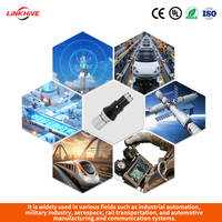 Connecteur OEM multi-contacts pour l'aviation, en laiton chromé argenté, étanche, haute tension, à verrouillage automatique push-pull, compatible