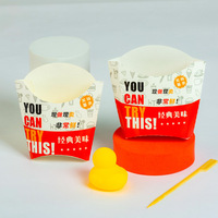 Boîte d'emballage pour frites à emporter avec logo personnalisé, boîte à chips, conteneur pour restauration rapide, boîte à nuggets de poulet frit, boîte à popcorn, ensemble de contenants alimentaires