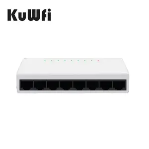 MDI/MDIX KuWFi Commutateurs non gérés stabilité plug and play réseau d'entreprise 1.6G duplex intégral Mini 8 Ports Commutateur 100Mbps