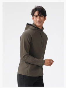 Venta al por mayor de chaqueta de hombre con logotipo personalizado deportes Casual Slim Fit Abrigo con capucha ropa deportiva Sudadera con capucha Tops - Product Image 2