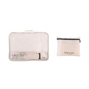 Ensemble de 2 cubes de rangement pliables multifonctionnels classiques pour vêtements de voyage, organisateurs de bagages - Product Image 2