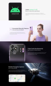 All'ingrosso originale Oukitel <span class=keywords><strong>C53</strong></span> Smartphone 6.6 pollici 4GB + 64GB 4000mAh batteria Android 14 Octa Core tre schede modello telefoni cellulari - Product Image 6