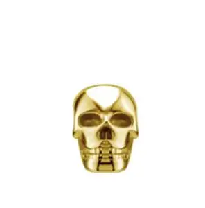 Ewiges Metall Massiv 14 Karat Gold Schädel Kopf Körper Schmuck Trendy Stud 14K Pierced Ohrring