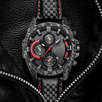 Jam Tangan Pria Jam Tangan Montre Stainless Steel Serat Karbon Uhr Analog Quartz Klasik Wrist Bisnis Grosir Pria