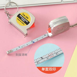 Cadeau promotionnel Mini règle <span class=keywords><strong>de</strong></span> poche 1m 3ft Porte-clés en acier inoxydable Ruban à mesurer rétractable en métal Outils Ruban à mesurer Porte-clés - Product Image 4