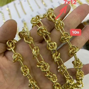 Wholesale Brass 24k Gold Plated Chain Roll Chain for Jewelry Making