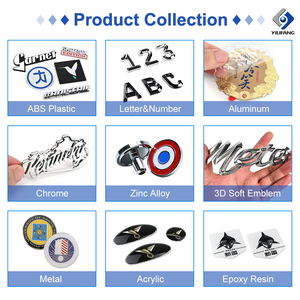 Logo 3D personnalisé OEM Insigne de voiture en métal adhésif 3M Emblème chromé résistant aux intempéries en plastique ABS pour équipement, machine, moto - Product Image 6