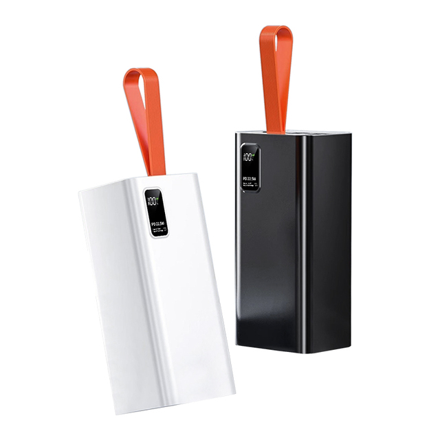 Powerbank Portable Rope Handle Outdoor Fast Charging LED Digital Display Mobile Phone Big High Capacity 50000mah Power Bank