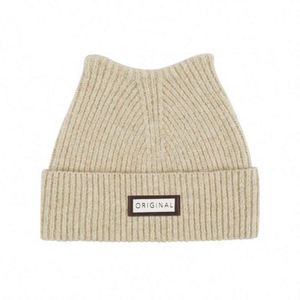 Wholesale in Stock High Quality Wool <b>Winter</b> Thickened Warm Cute Cat Ear Women Knitted Beanies Square Beanie <b>Hat</b> - Product Image 4