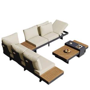 Canapé <span class=keywords><strong>de</strong></span> <span class=keywords><strong>jardin</strong></span> moderne 3 places en rotin pour extérieur nouveauté cadre en aluminium <span class=keywords><strong>bois</strong></span> métal meubles en osier en vente pour les parcs à manger - Product Image 5