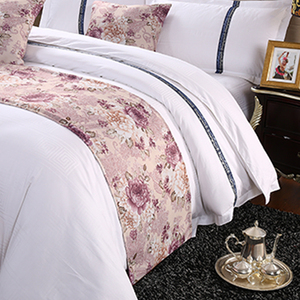 Sang Trọng Ai Cập Bộ Đồ Giường Lanh Thiết Lập Thanh Lịch Khăn Lấy Cảm hứng từ Giường Runner Được Trang Bị Tấm Phẳng Thêu Nhà Máy Khách Sạn Đệm Kích Thước-Vua - Product Image 2