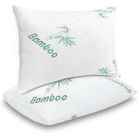Oreiller de lit en mousse à mémoire de forme déchiquetée en fibre de bambou réglable avec tailles personnalisées