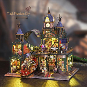 ชุดประกอบบ้านจิ๋ว Jiate DIY Track Phantom City Bookend แบบทำมือ - สำหรับขายส่งข้ามพรมแดน - Product Image 1