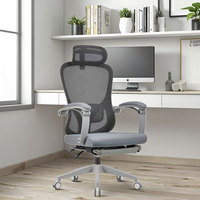 Fauteuil de bureau moderne haut de gamme, confortable, pivotant, de direction, de luxe, ergonomique, en maille, réglable en hauteur, avec repose-pieds – Vente en gros