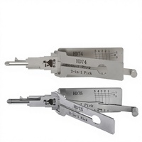 Outil LISHI 2-en-1 HD74 HD75 argenté pour la lecture et le déverrouillage des clés de moto et de voiture
