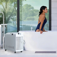 Refroidisseur de bain de glace commercial portable de 1,5 hp refroidi à l'eau pour la récupération des sports de plein air pour les horaires chargés