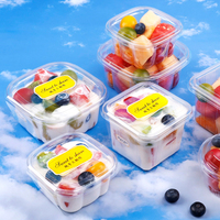 Ecologisch verantwoorde wegwerp clamshell verpakkingen, transparante plastic doosjes voor desserts, fruit, yoghurt, draagbare doosjes voor afternoon tea.