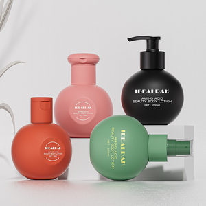 Flacon cosmétique rond personnalisé en plastique PE avec pompe pulvérisatrice pour crème pour le <span class=keywords><strong>visage</strong></span>, crème pour les mains, dentifrice, shampoing et <span class=keywords><strong>lotion</strong></span> 200 ml - Product Image 1