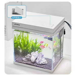 ตู้ปลา Jinjing Ultra-Clear แบบชิ้นเดียวพร้อมฝาปิด Eco Aquarium - สำหรับวางบนโต๊ะทำงาน - Product Image 4