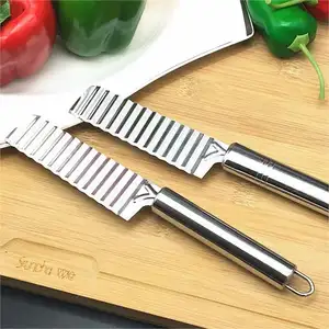 Hot Bán Nhà Bếp Tay Sử Dụng Khoai Tây Cà Rốt Thép Không Gỉ 410 Vòng Xử Lý Lưỡi Mỏng Pháp Fry Máy Cắt