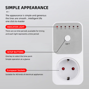 ซ็อกเก็ตตั้งเวลาถอยหลังจากโรงงาน ปลั๊ก EU ตัวควบคุมสวิตช์ตั้งเวลา ซ็อกเก็ตควบคุมเวลาอัจฉริยะ - Product Image 6