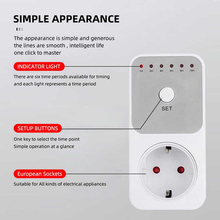 Factory Countdown Timer Socket EU Plug Timing Switch Controller Smart Time Controller Socket